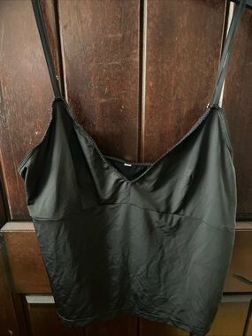Zimmermann Black Camisole lace trim Vneck tank top large
